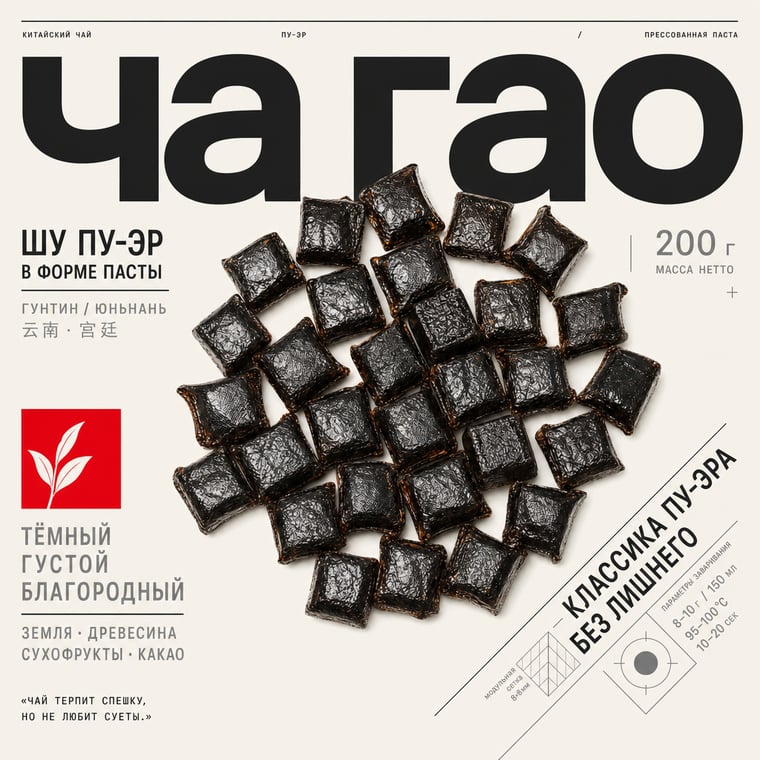 The design — Ripe Pu-erh Paste