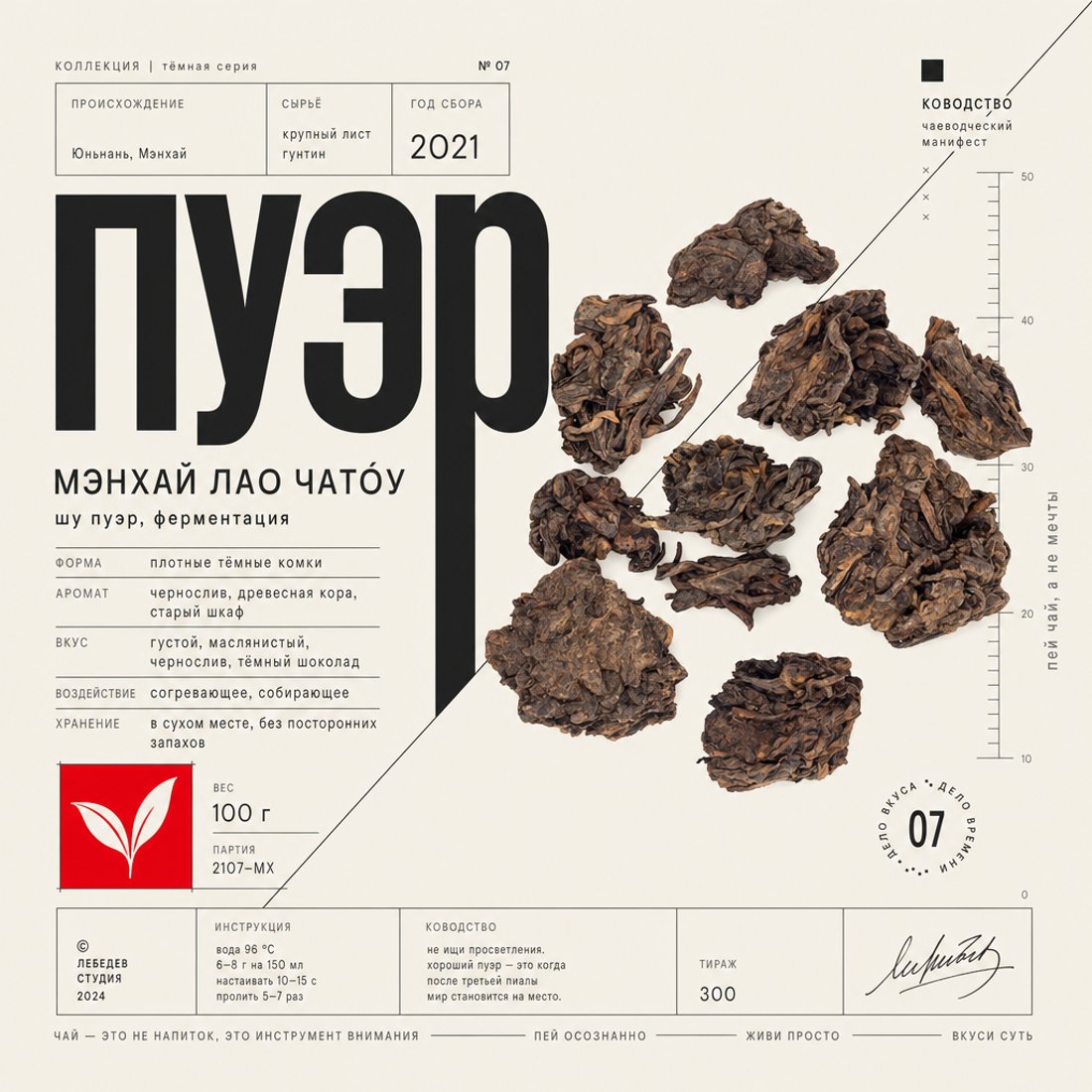 Art Lebedev Studio-style design for a Chinese tea
